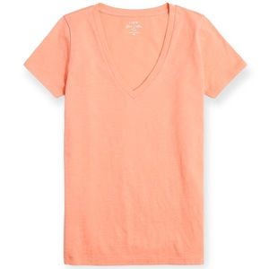 J. CREW Tee Vintage Slub Cotton Pale Guava B-Neck Short Sleeve T-Shirt NWT